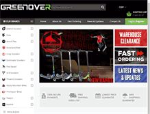 Tablet Screenshot of greenoversports.com